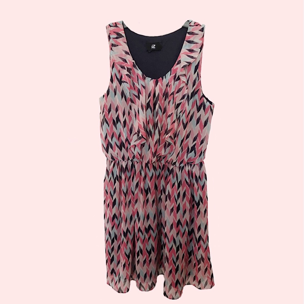 IZ BYER GEOMETRIC DRESS